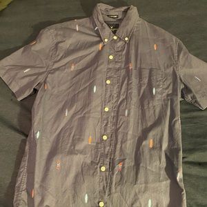 American Eagle Short Sleeve Surf Board Button Down